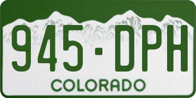 CO license plate 945DPH