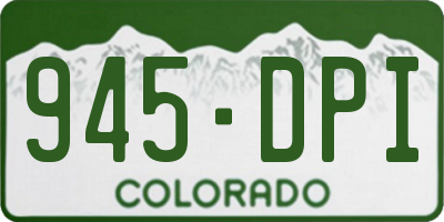 CO license plate 945DPI