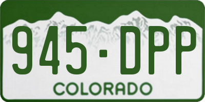 CO license plate 945DPP