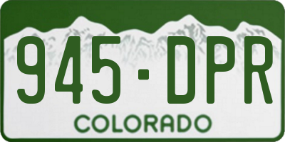 CO license plate 945DPR