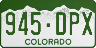 CO license plate 945DPX
