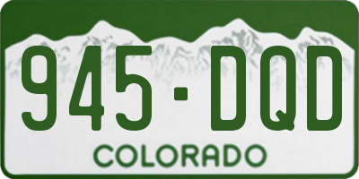 CO license plate 945DQD