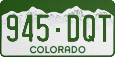 CO license plate 945DQT