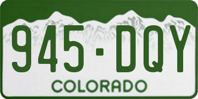 CO license plate 945DQY