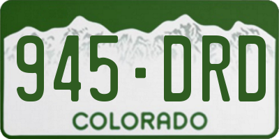 CO license plate 945DRD
