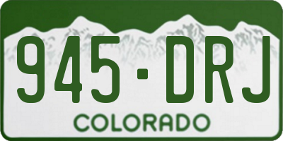CO license plate 945DRJ