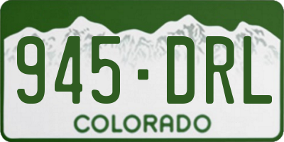 CO license plate 945DRL