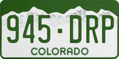 CO license plate 945DRP