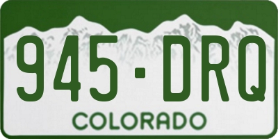 CO license plate 945DRQ