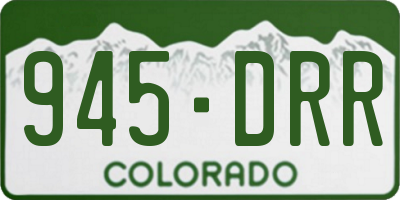 CO license plate 945DRR