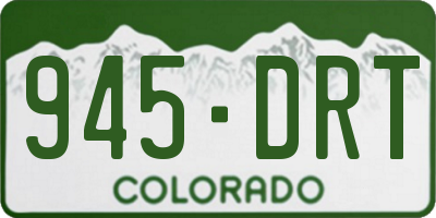 CO license plate 945DRT