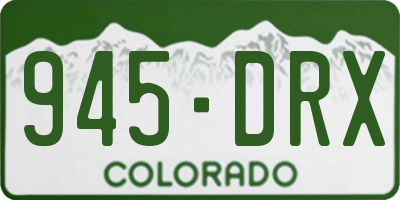 CO license plate 945DRX