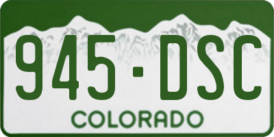 CO license plate 945DSC