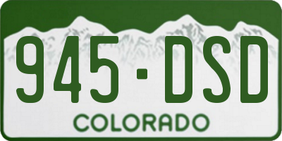 CO license plate 945DSD