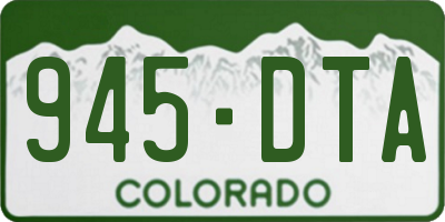 CO license plate 945DTA