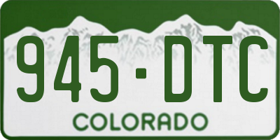CO license plate 945DTC