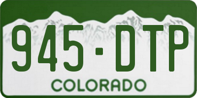 CO license plate 945DTP