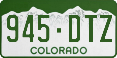 CO license plate 945DTZ