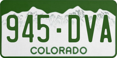 CO license plate 945DVA