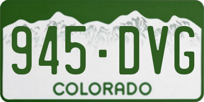 CO license plate 945DVG