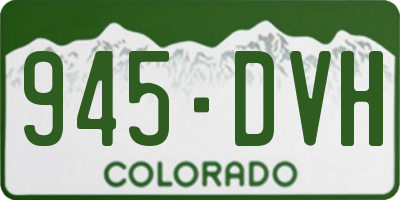 CO license plate 945DVH