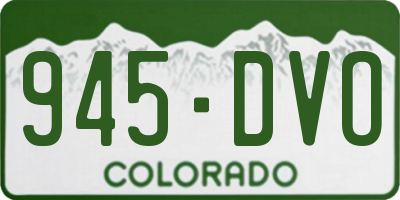 CO license plate 945DVO