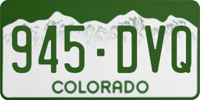 CO license plate 945DVQ