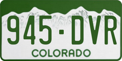 CO license plate 945DVR