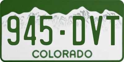 CO license plate 945DVT