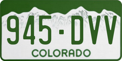 CO license plate 945DVV
