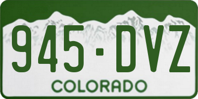 CO license plate 945DVZ