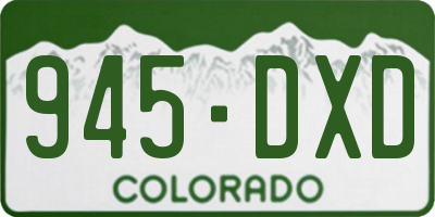CO license plate 945DXD