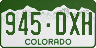 CO license plate 945DXH