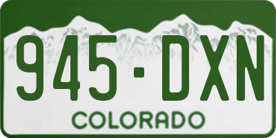 CO license plate 945DXN