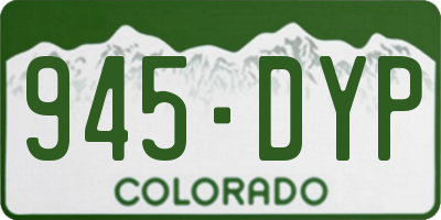 CO license plate 945DYP