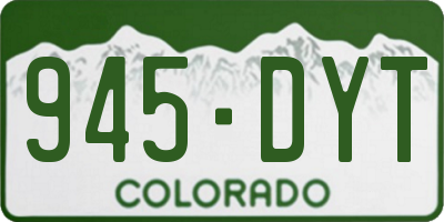 CO license plate 945DYT