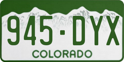 CO license plate 945DYX