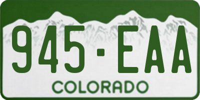 CO license plate 945EAA