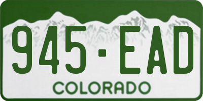 CO license plate 945EAD