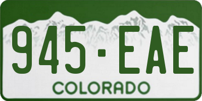 CO license plate 945EAE