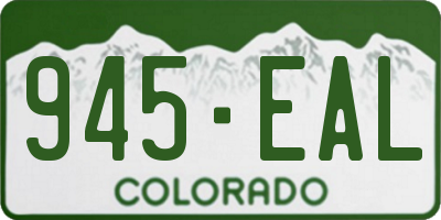 CO license plate 945EAL