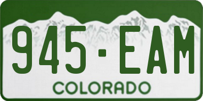 CO license plate 945EAM