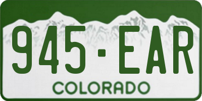 CO license plate 945EAR