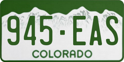 CO license plate 945EAS