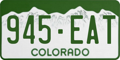 CO license plate 945EAT