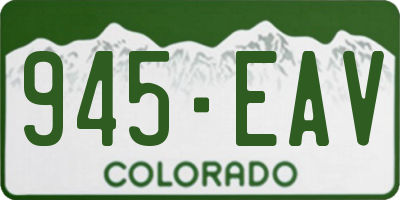 CO license plate 945EAV