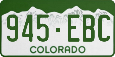 CO license plate 945EBC
