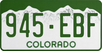 CO license plate 945EBF
