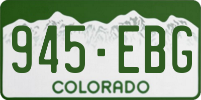 CO license plate 945EBG
