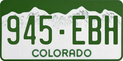 CO license plate 945EBH